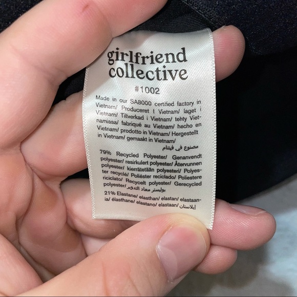 NWT GirlFriend Collective Paloma Bra in Black Various Sizes - Picture 6 of 6